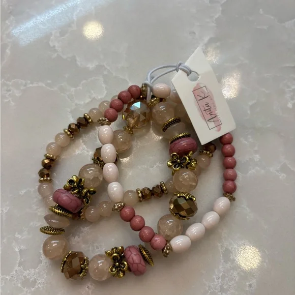 Anita K Beaded bracelet 🩷🤎NWT - Picture 5 of 5